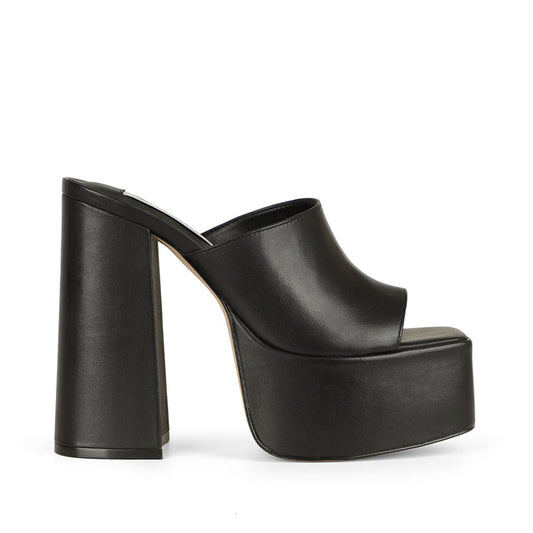 Lexie Platform Leather Black