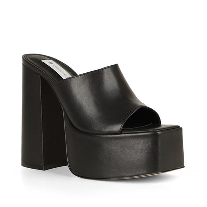 Lexie Platform Leather Black, view 3