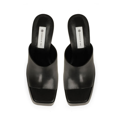 Lexie Platform Leather Black, view 4