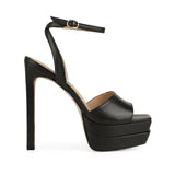Lizzie Platform Sandal Leather Black
