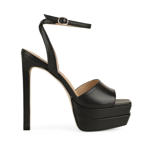 Lizzie Platform Sandal Leather Black