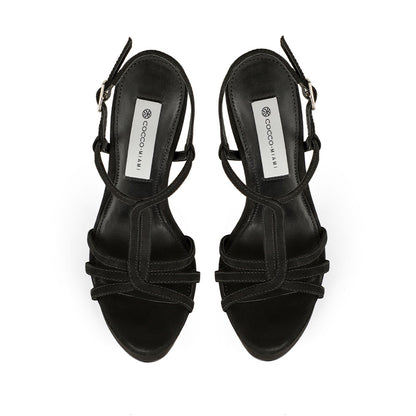 Lorraine Platform Sandal Leather Black, view 4