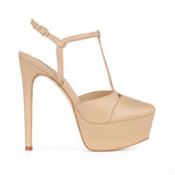 Maite Platform Sandal Nude Leather