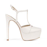 Maite Platform Sandal Off White Leather