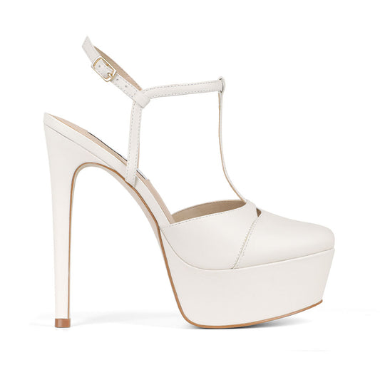 Maite Platform Sandal Leather White