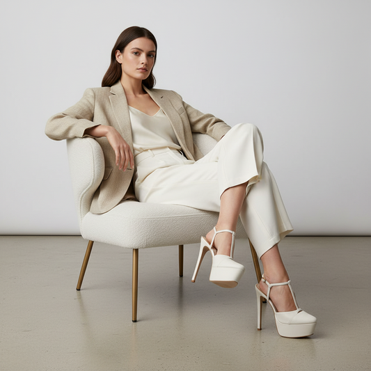 Maite Platform Sandal Leather Off White