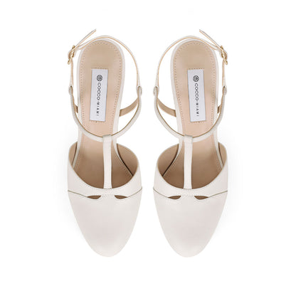 Maite Platform Sandal Leather Off White, view 4