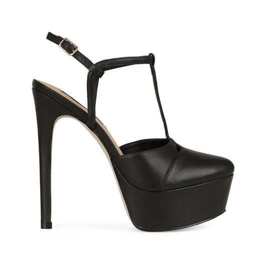 Maite Platform Sandal Leather Black