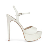 Malu Platform Sandal White Leather