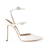 Miranda Slingback Pumps White Patent Leather