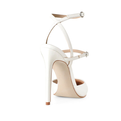 Miranda Slingback Pumps White Patent Leather, view 4