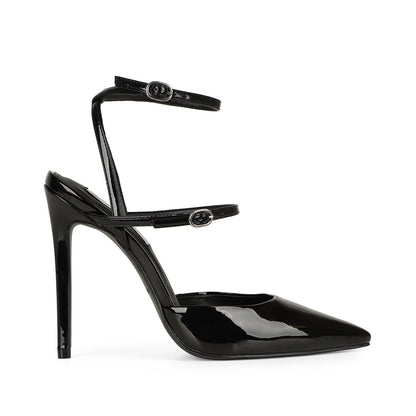 Miranda Slingback Pumps Black Patent Leather