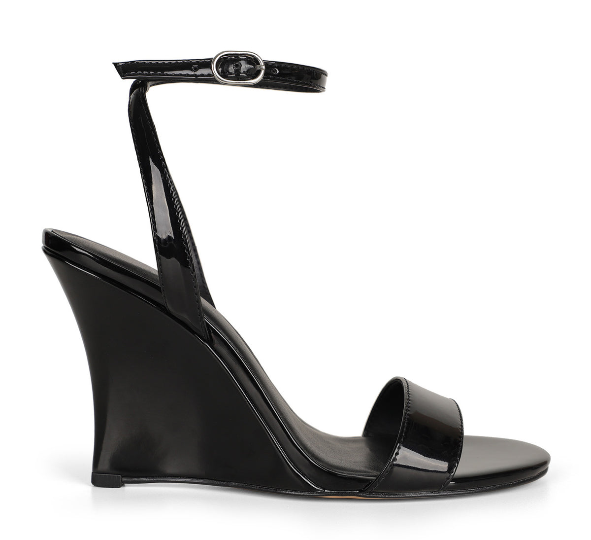 Nelly Wedge Black Patent Leather