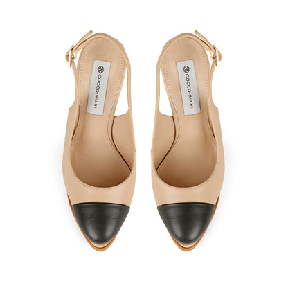 Olivia Platform Leather Nude, view 4