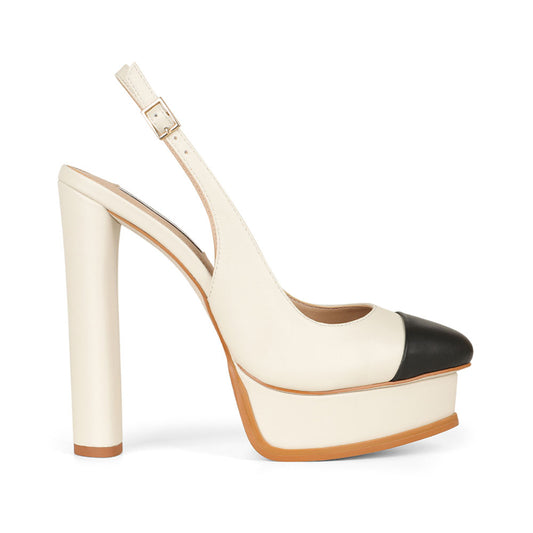 Olivia Platform Leather White