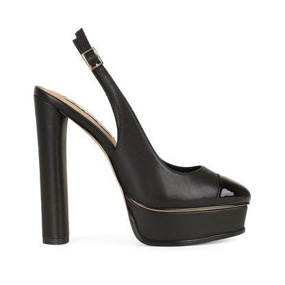 Olivia Platform Leather Black