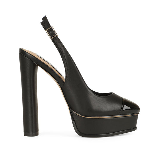 Olivia Platform Leather Black
