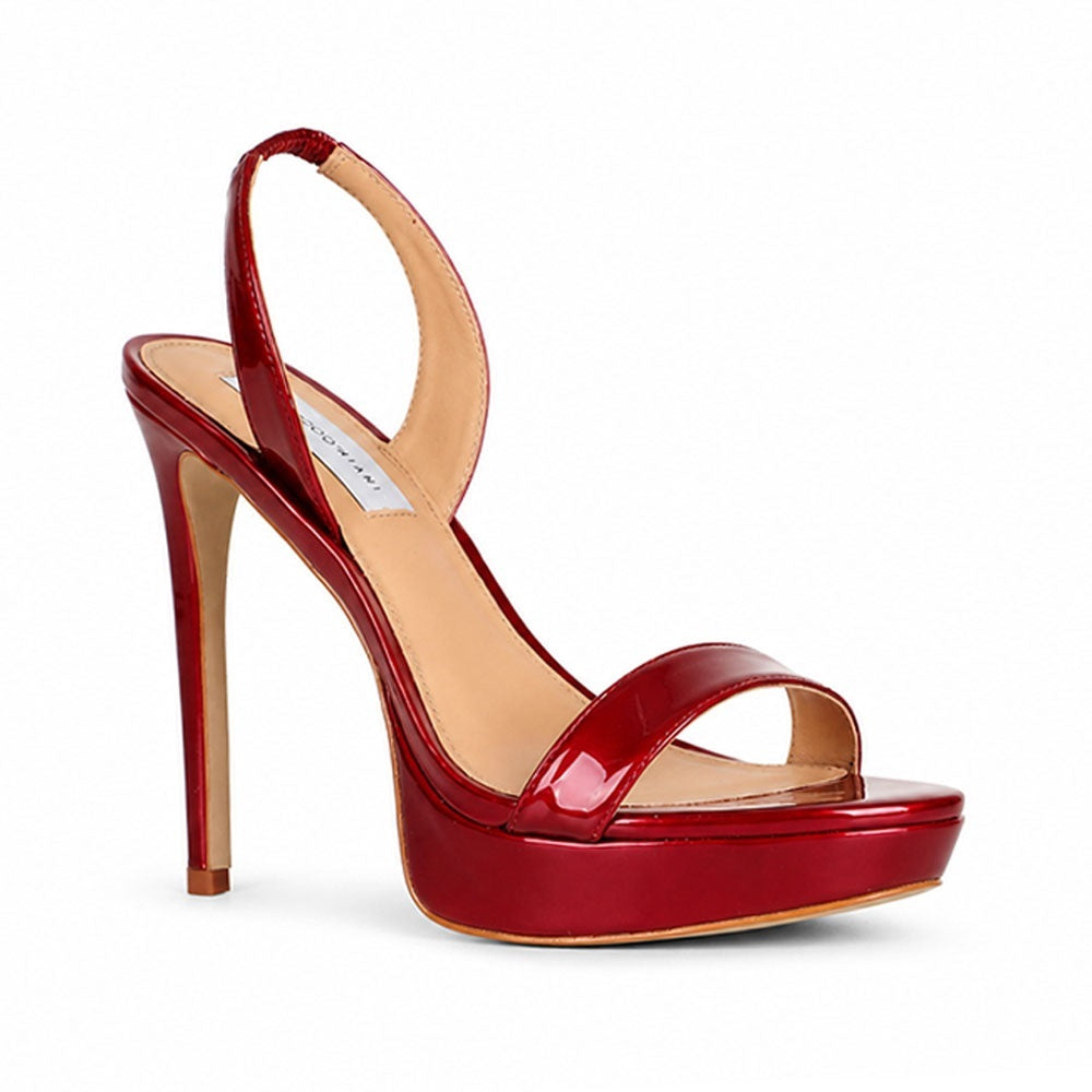 Pamela Platform Sandal Red Patent Leather, view 3