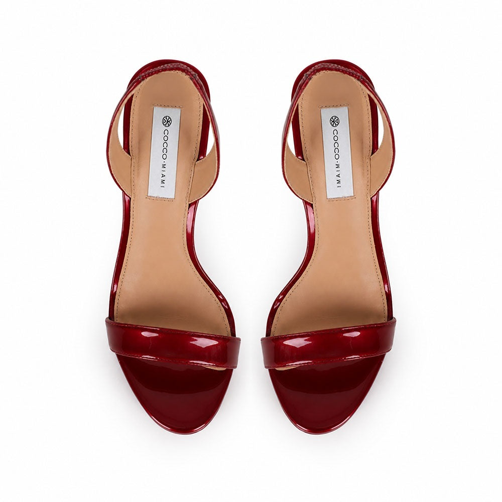 Pamela Platform Sandal Red Patent Leather, view 4