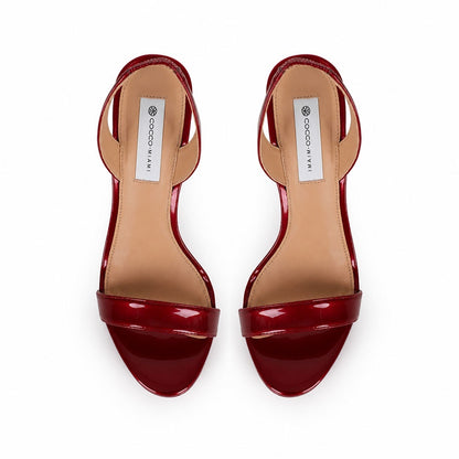 Pamela Platform Sandal Red Patent Leather, view 4