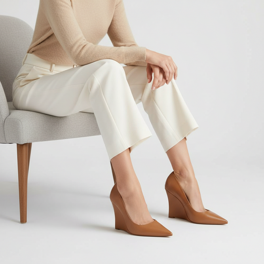 Raya Pump Almond Leather