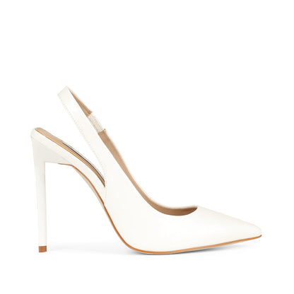 Salem Slingback Pump White Patent Leather