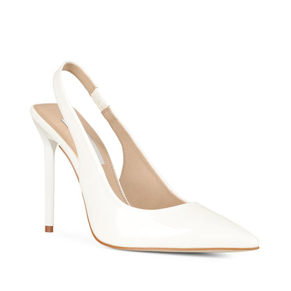 Salem Slingback Pump White Patent Leather, view 3