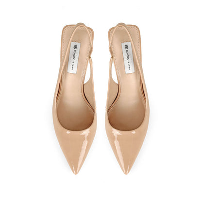 Salem Slingback Pump Nude Patent Leather, view 4