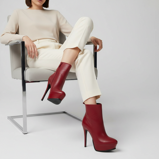 Scarlett Boot Red Leather