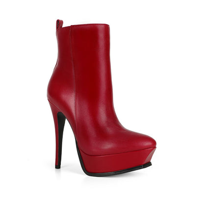 Scarlett Boot Red Leather, view 3