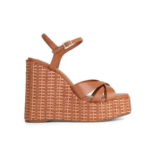 Valery Platform Cognac Leather