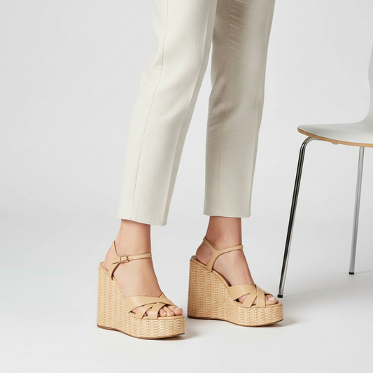Valery Platform Off White Leather