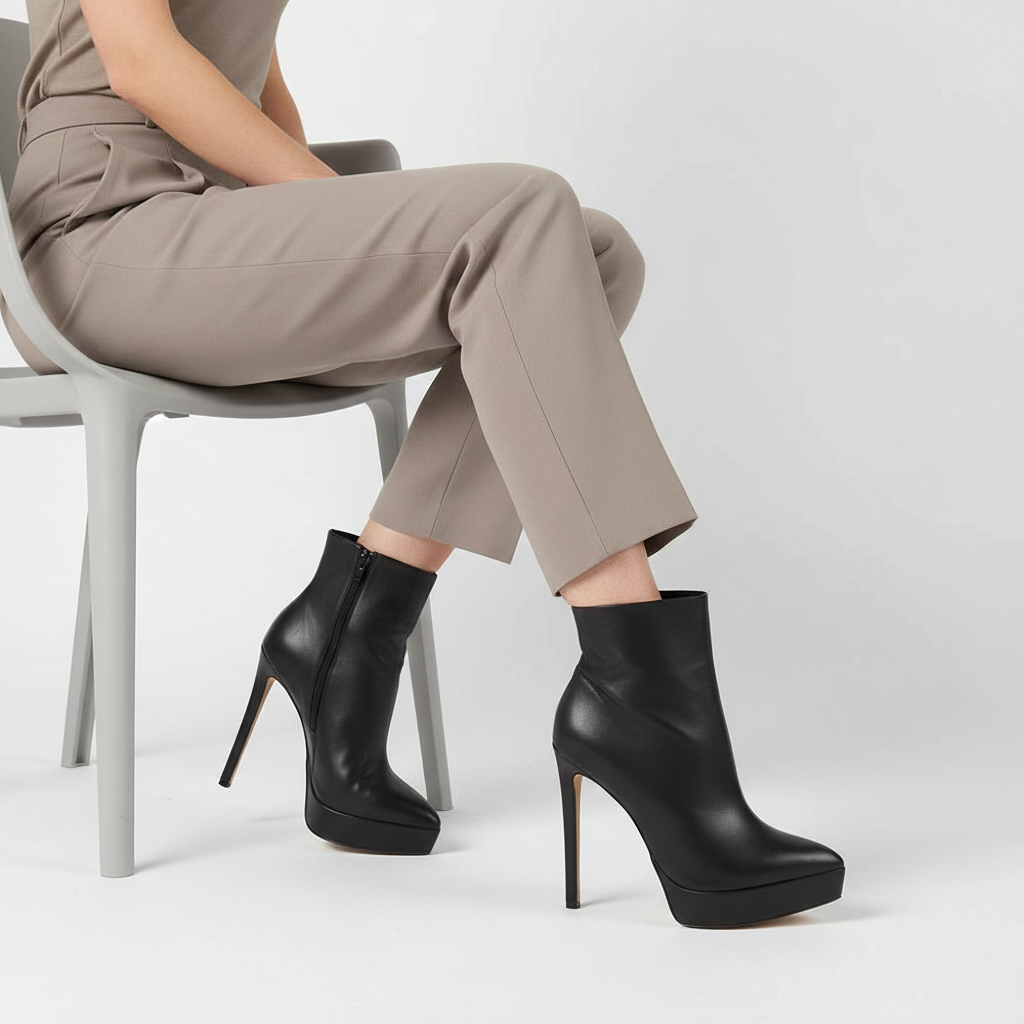 Velina Boot Leather Black
