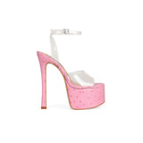 Venus Platform Sandal Pink Leather