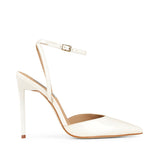 Wendy Slingback Pumps White Patent Leather