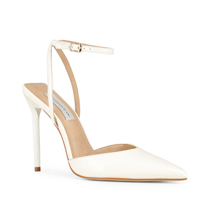Wendy Slingback Pumps White Patent Leather, view 3