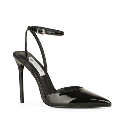 Wendy Slingback Pumps Black Patent Leather, view 3