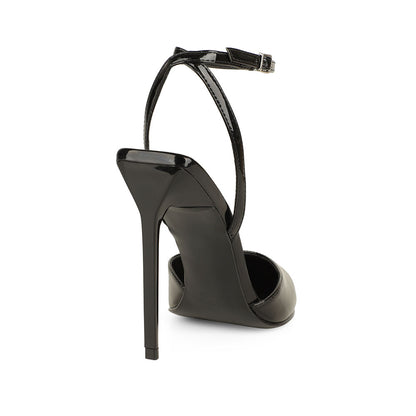 Wendy Slingback Pumps Black Patent Leather, view 5