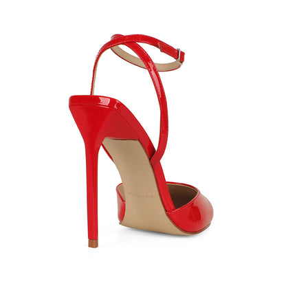 Wendy Slingback Pumps Red Patent Leather, view 5
