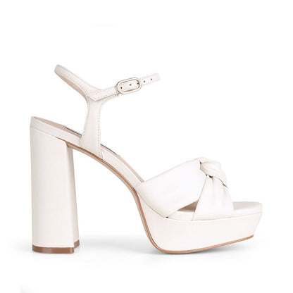 Whitney Platform Off White Leather