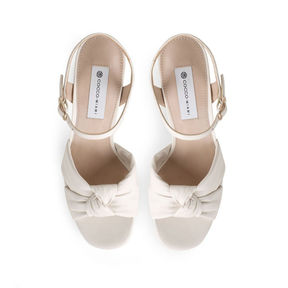 Whitney Platform Off White Leather