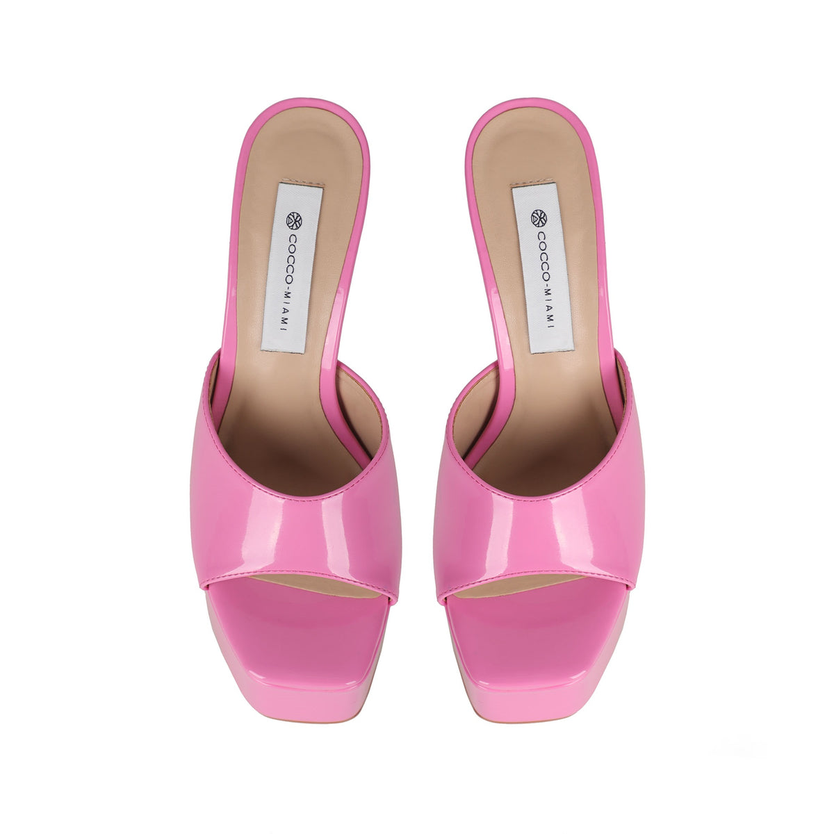 Mule de plataforma Valentina sintético rosa