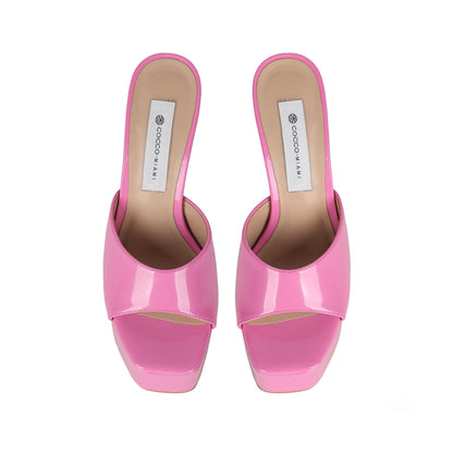 Mule de plataforma Valentina sintético rosa