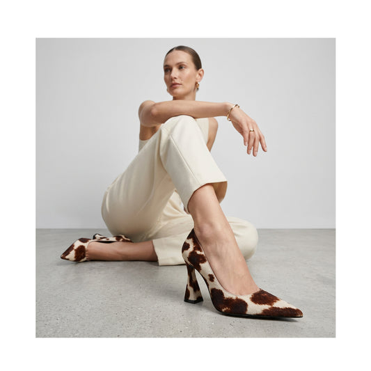 Adelaide Pump Brown Hair-On Leather