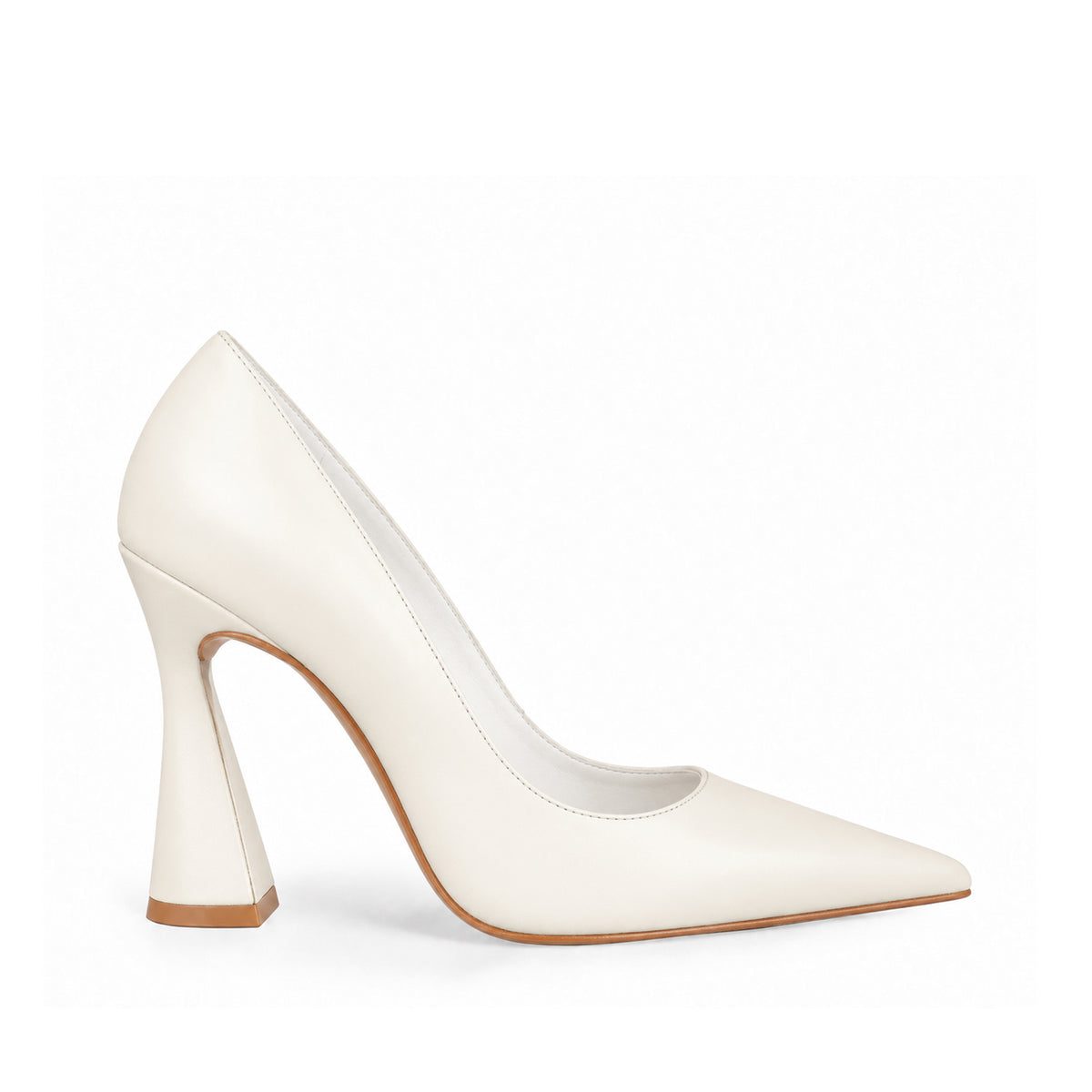 Adelaide Pump Off White Leather