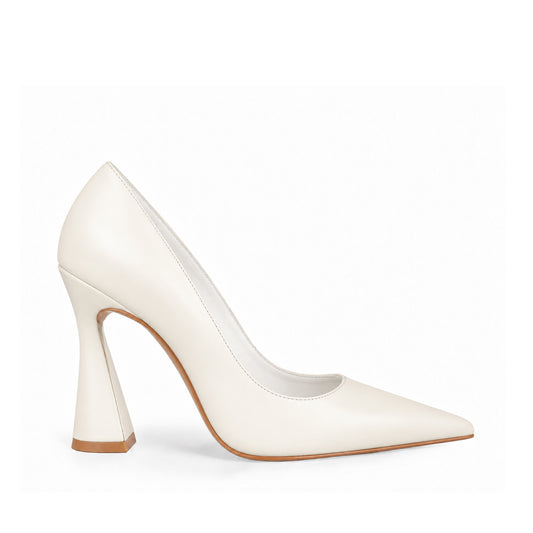 Adelaide Pump Off White Leather