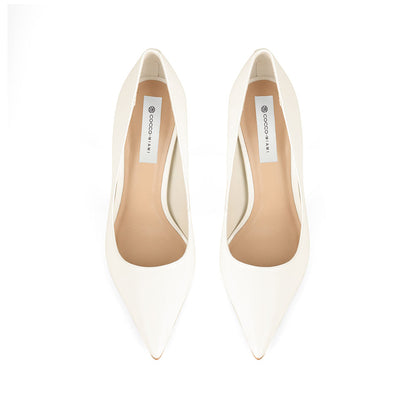 Deborah Pump Leather White, view 4