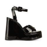 Catarina Wedge Black Patent Leather