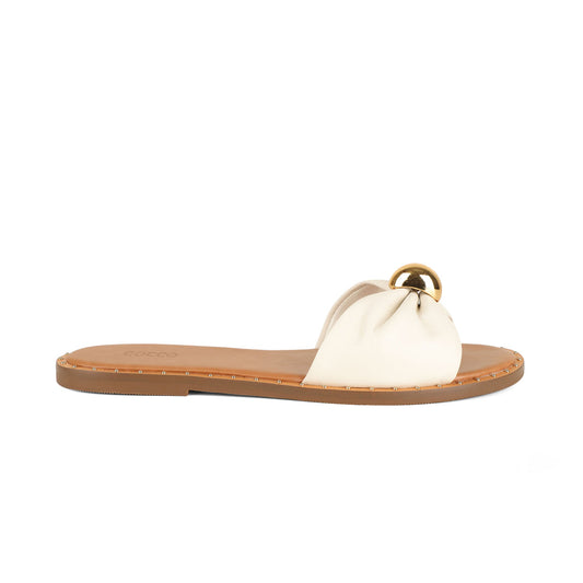 Chelsea Flat Sandal Leather Off White