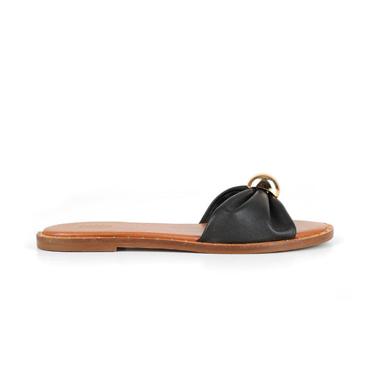 Chelsea Flat Sandal Leather Black